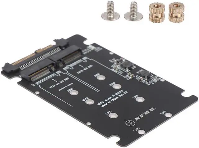 Alt view image 3 of 3 - SATA M.2 SSD to SAS and NVMe M.2 NGFF SSD to SFF-8639 Adapter Converter