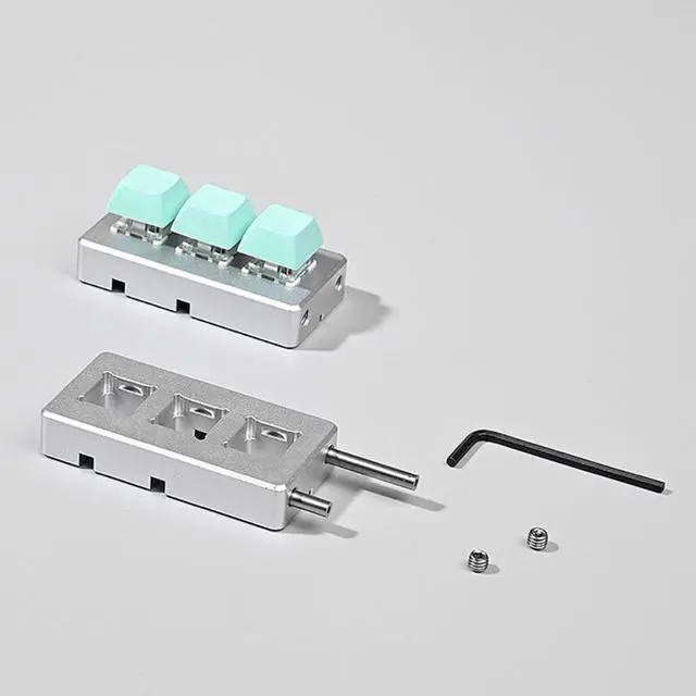 Alt view image 2 of 3 - 1 Set Mechanical Keyboard Satellite Axis Steel Wire Correction Leveling Station Corrector Metal Switch Repair Platform Tester