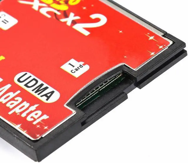 Alt view image 3 of 7 - Dual Ports Micro SD/SDXC/SDHC TF To Compact Flash CF Type I Memory Card Adapter