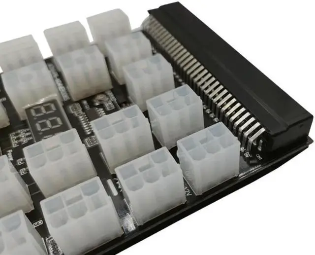 Alt view image 4 of 4 - 17 Ports 18AWG GPU PCIE PCI-Express 6Pin Male to 8Pin(6+2) Male Graphics Video Card Power Cable Server power conversion board