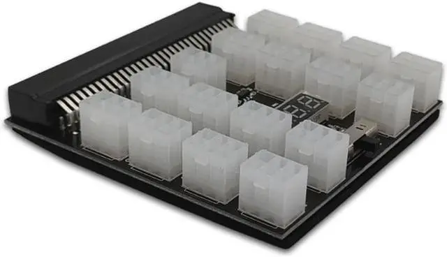 Alt view image 3 of 4 - 17 Ports 18AWG GPU PCIE PCI-Express 6Pin Male to 8Pin(6+2) Male Graphics Video Card Power Cable Server power conversion board