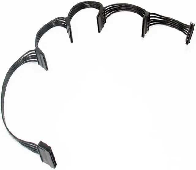 Alt view image 2 of 4 - 18AWG 4Pin Cable Adapter Female IDE Molex PC Computer Hard Drive 1 to 5 SATA Splitter Power Supply Adapter Converter Cord IDE