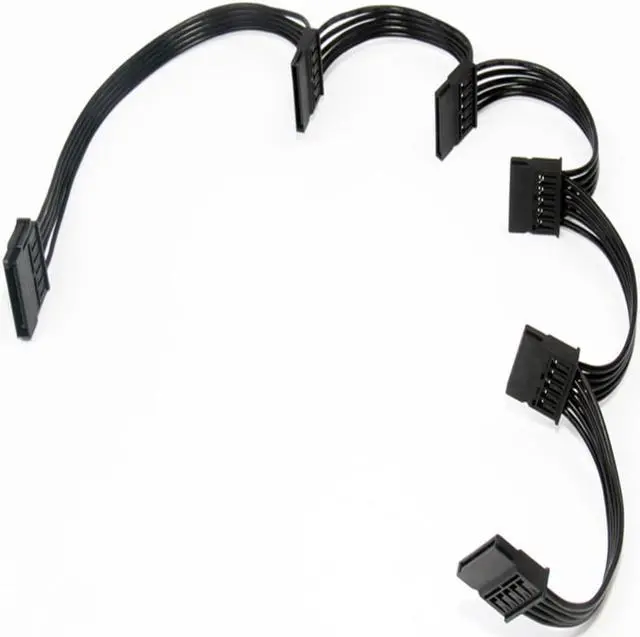 Main image of 18AWG 4Pin Cable Adapter Female IDE Molex PC Computer Hard Drive 1 to 5 SATA Splitter Power Supply Adapter Converter Cord IDE