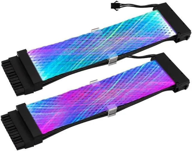 Main image of RGB Single Light Source Edition Motherboard 24Pin Adapter Cable Extension Cable For 24Pin 3Pin Motherboard Extension Cable