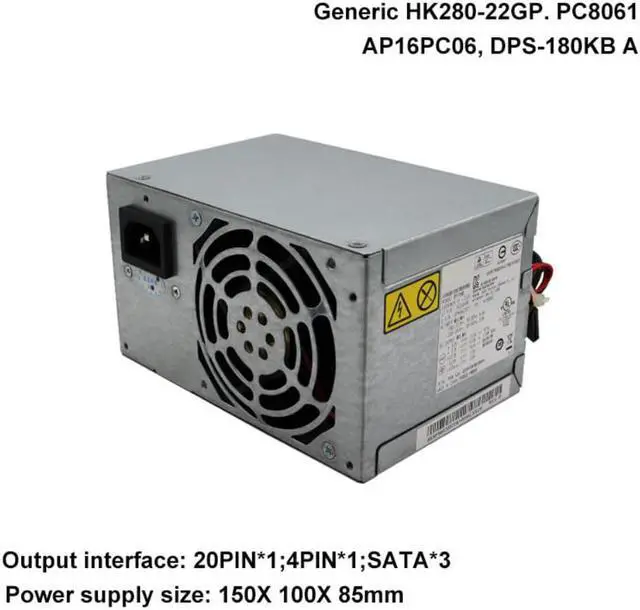 Main image of 180W ATX Power Supply PC8061 FRU: 54Y8885 HK280-22GP AP16PC06 Power Supply