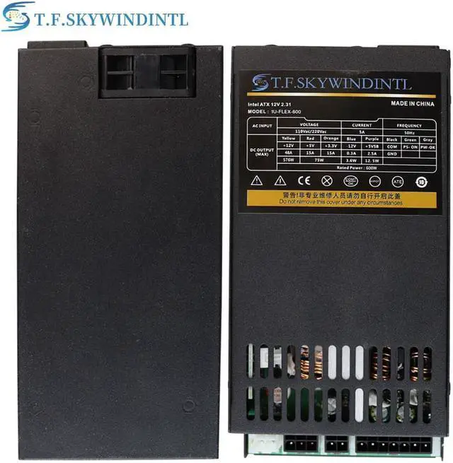 Alt view image 3 of 7 - Flex PC PSU 500W Small 1U Power Supply Rated Power 550W Full Module 80plus Gold For K39 A4 S3 G5 ITX Mini Case