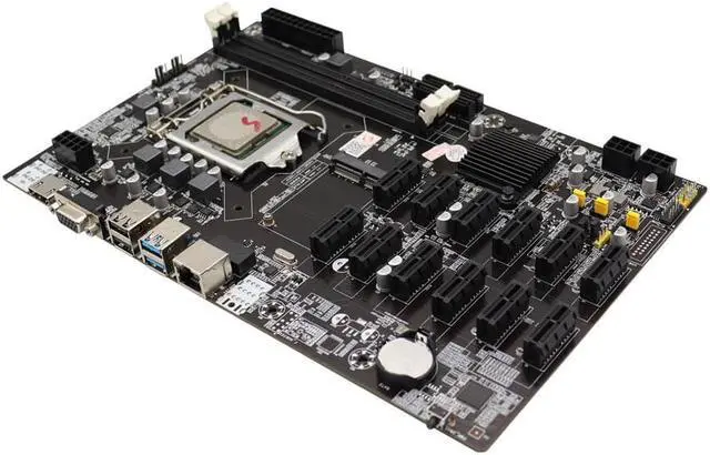 Main image of B75 ETH Mining Motherboard CPU DDR3 LGA 1155 MSATA 12 PCIE PCI-E GPU Graphics Card Support VGA BTC Bitcoin Miner Rig