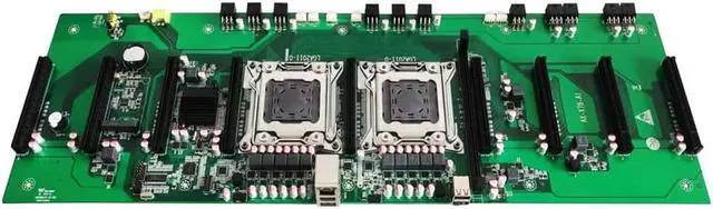 Alt view image 2 of 4 - Motherboard X79 Mining 60MM BTC 2 Dual CPU Desktop Computer Server X79 Cooler Support 9 GPU 3060 3070 3080