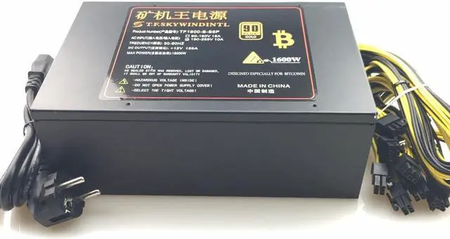 Alt view image 2 of 4 - Ship 1600W Psu Ant S7 A6 A7 S7 S9 L3 Bitmain Antminer s9 BTC Miner Machine Server Mining Board Power Supply Mining Rig Pico