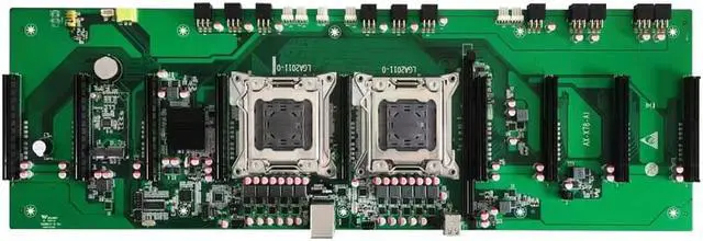 Alt view image 3 of 4 - x79 Dual CPU LGA2011 X79 Motherboard CPU 5X PCI-E 8X LGA 2011 DDR3 Support 3060 3080 GPU for BTC Miner Mining