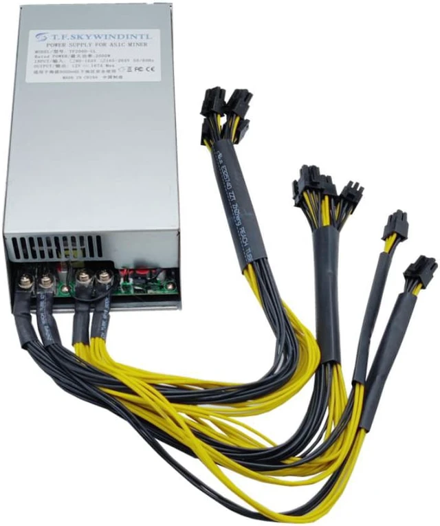 Alt view image 2 of 7 - 2000W Power Supply Mining 2000W Server PSU 180V-264V ETH Bitcoin Mining Power Supply For Riser Miner