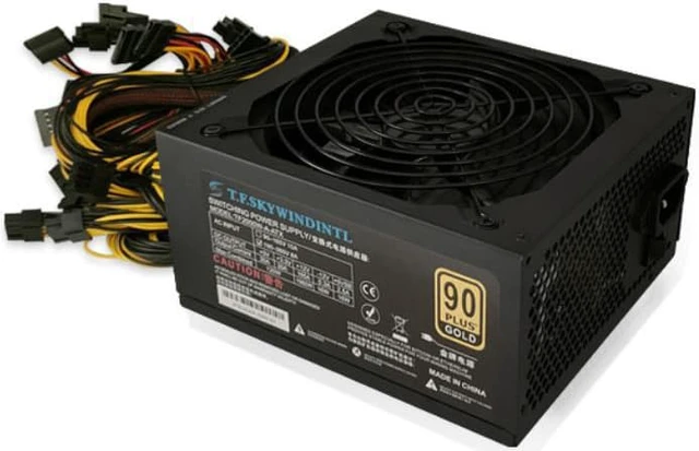 Alt view image 2 of 4 - Desk PC Computer 2000W ATX 12V ETH Coin Mining Miner Power Supply PC Power Supply 8 Graphics Cards Bitcoin Miner Riser PSU 2000W