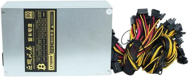 Main image of 1800w 2000W Mining Power Supply 160V-240V ETH Bitcoin Mining Power Supply Support 8 GPU Card  For  Card For Mining Antminer Rig