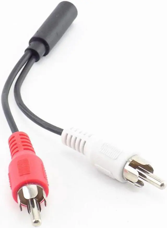 Alt view image 3 of 3 - 3.5mm RCA Female connector jack Stereo Cable Y plug to 2 RCA Male Adapter 3.5 Audio aux Socket connector to Headphone music wire