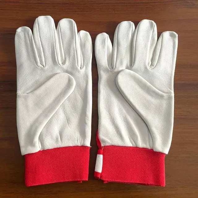 Alt view image 3 of 6 - Work Gloves Sheepskin Leather Workers Work Welding Safety Protection Garden Sports Motorcycle Driver Wear-resistant Gloves