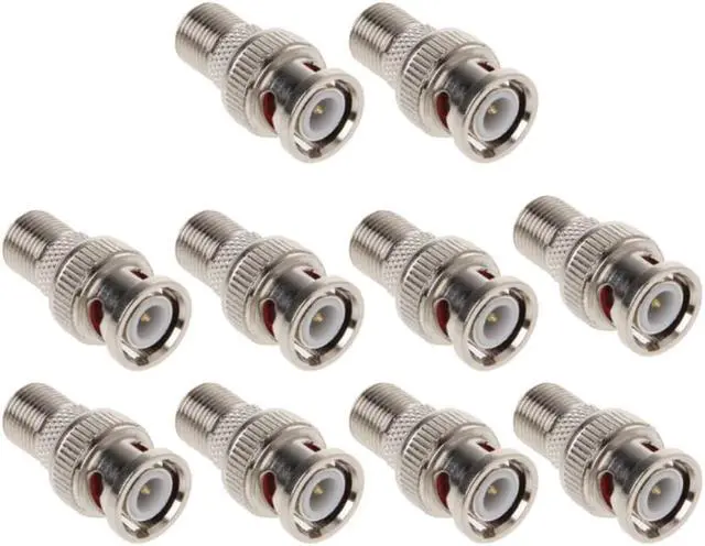 Alt view image 2 of 3 - 5Pcs/Set BNC Male Plug To F Female Jack Coax Connector Adapter for CCTV Camera