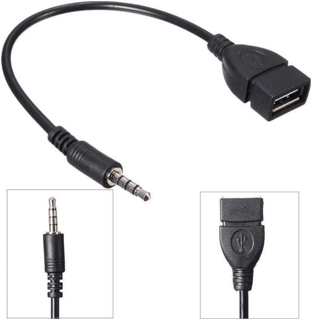 Car MP3 Player Converter 3.5 mm Male AUX Audio Jack Plug To USB 2.0 Female Converter Cable Adapte Power Cables Newegg.com