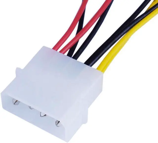 Alt view image 2 of 3 - 4-Pin Molex To 3-Pin Fan Power Cable Adapter Connector 12v x 2 / 5v x 2 Computer Cooling Fan Cables for CPU PC Case Fan