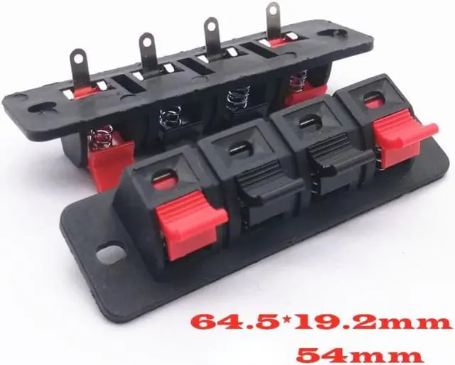 Main image of 5pcs 4-position Speaker Clip 4P Spring Terminal Audio Terminal WP4-4 Four-position Aging Test Terminal