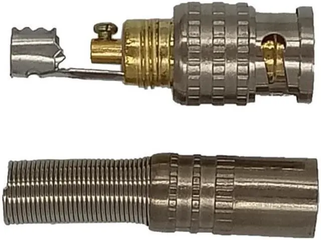 Main image of 10pcs Gold BNC Male Video Plug Coupler Connector to Screw for RG59 Cable Adapter CCTV Camera System Accessories