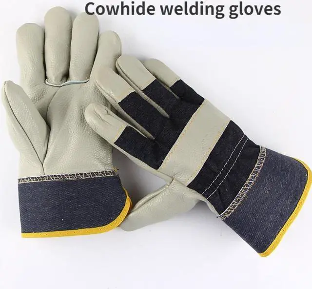 Main image of Work Gloves Cowhide Leather Men Working Welding Safety Protective Garden Sports MOTO Driver Wear-resisting Glove