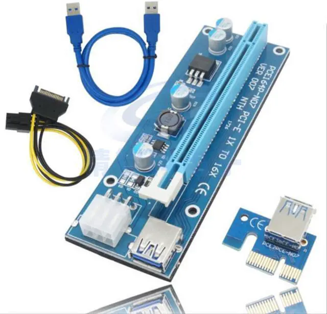 Main image of PCI-E Riser Card  60CM  USB 3.0 Cable PCI Express 1X to 16X Extender PCIe Adapter for GPU Graphics Card