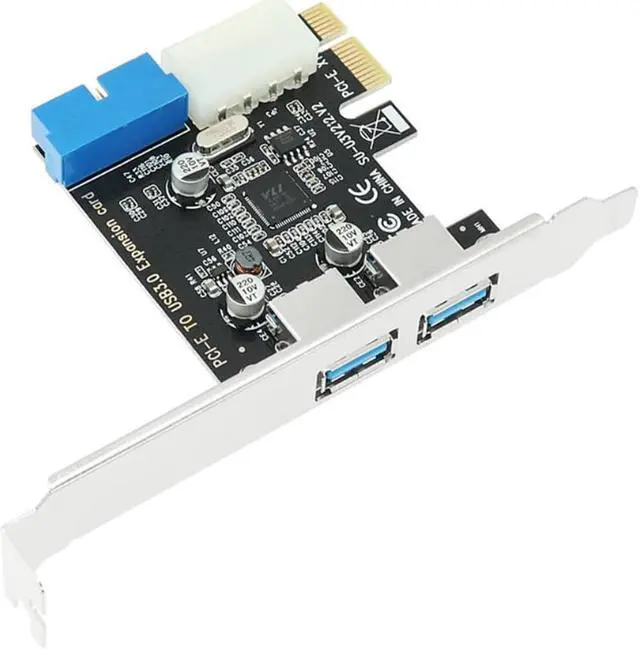 Alt view image 2 of 3 - USB 3.0 PCI-E Expansion Card Adapter 2 Port USB3.0 Hub Internal 19pin 19 pin Header USB 3 to PCIE PCI express adapter Card