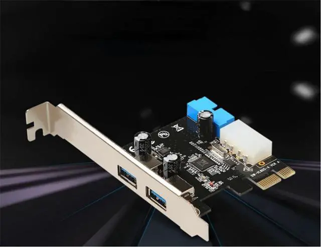 Alt view image 3 of 3 - USB 3.0 PCI-E Expansion Card Adapter 2 Port USB3.0 Hub Internal 19pin 19 pin Header USB 3 to PCIE PCI express adapter Card