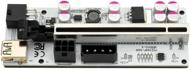 Alt view image 3 of 3 - Riser VER010 USB 3.0 PCI-E Riser VER010-X Express Cable Riser For Video Card X16 Extender PCI-E Riser Card For Mining