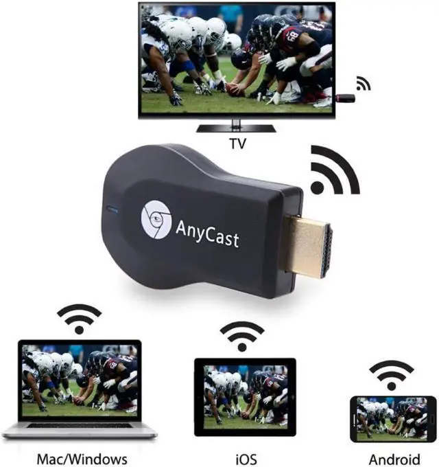 Alt view image 2 of 3 - M2 Plus TV Stick Wifi Display Receiver Anycast DLNA Miracast Airplay Mirror Screen HDMI-compatible Android IOS Mirascreen Dongle