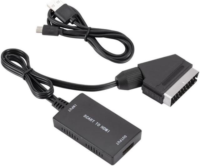 Grisling tusind virkelighed SCART to HDMI Converter with Cable, Wrugste Scart in HDMI Out HD 720P/1080P  Switch Video Audio Converter Adapter for HDTV DVD Internal Power Cables -  Newegg.com