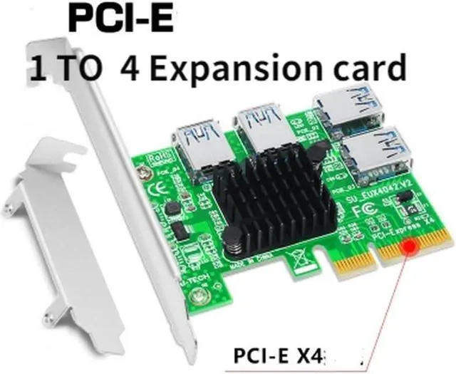 Main image of USB 3.0 PCI-E Expansion Card Adapter 4 Port USB 3.0 Hub Internal 8X/16X Header USB 3 To PCIE PCI Express Adapter Card Interface
