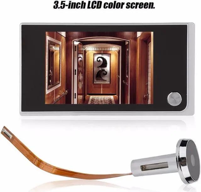 Main image of 3.5 inch Doorbell Digital LCD 120 Degree Peephole Viewer photo visual monitoring electronic cat eye camera Doorbell