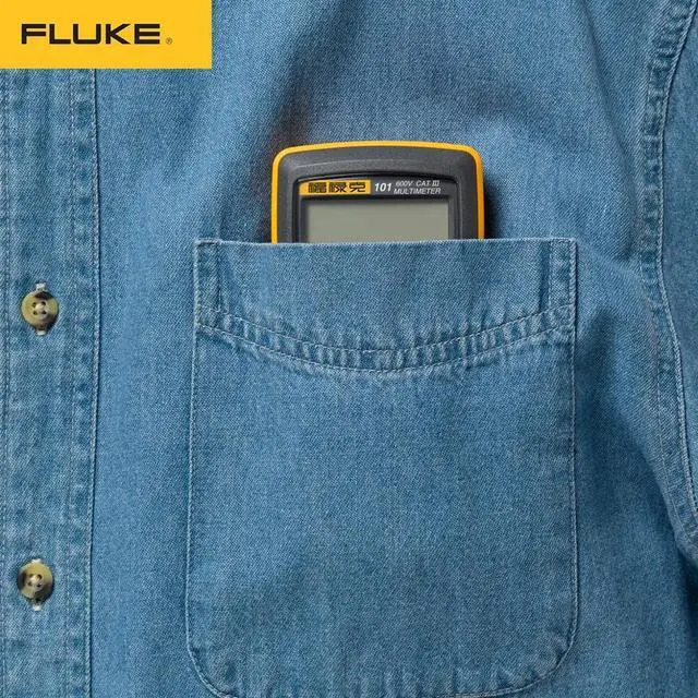Alt view image 4 of 7 - Fluke 101 Mini Digital Multimeter auto range for AC/DC Voltage Resistance Capacitance Frequency duty cycle tester