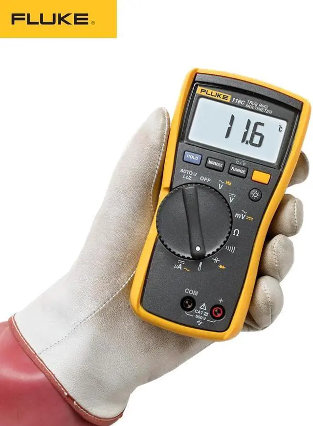 Alt view image 4 of 4 - Fluke 116C HAVC VoltAlert Backlight Multimeter 116 True RMS