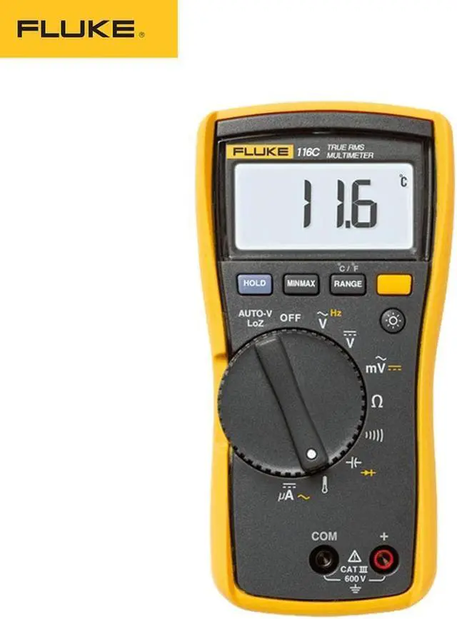 Main image of Fluke 116C HAVC VoltAlert Backlight Multimeter 116 True RMS