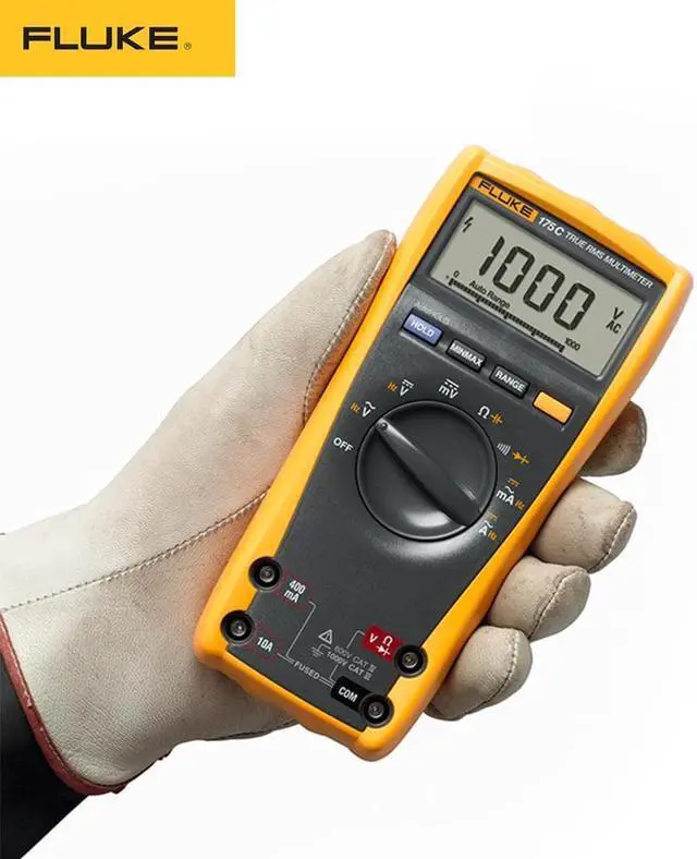 Alt view image 2 of 4 - Fluke 175 175C True RMS Digital Multimeter Voltage Ohm Capacitance Frequency temperature Tester