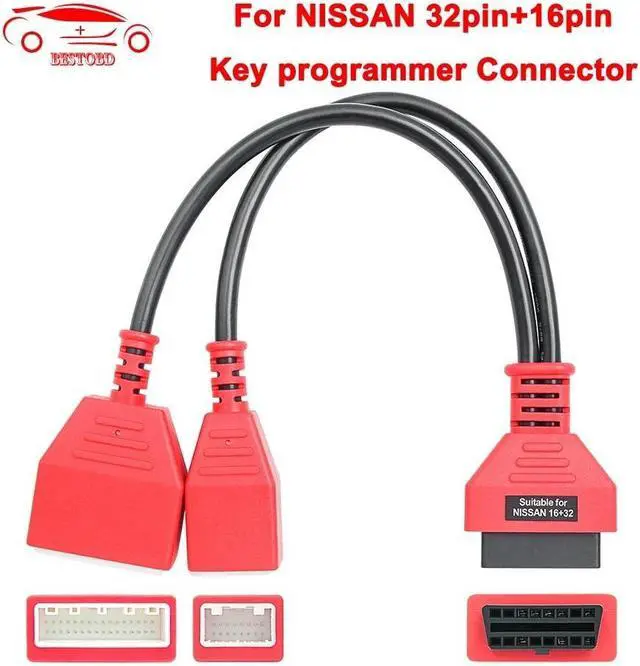 Alt view image 5 of 7 - for Nissan Key programmer 32pin 16Pin to 16pin OBD2 Extension Cable Male to Female Car ECU auto Tool OBD 2 Connector
