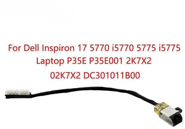Main image of Replacement DC Power Jack Cable Connector for Inspiron 17 5770 I5770 5775 I5775 Series P35E P35E001 2K7X2