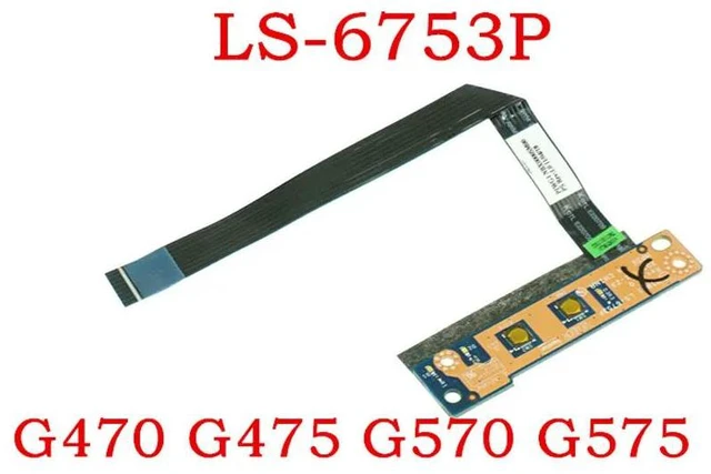 Main image of Power Button Board with Cable Replacement for G575 G570 G470 G470AX LS-6753P