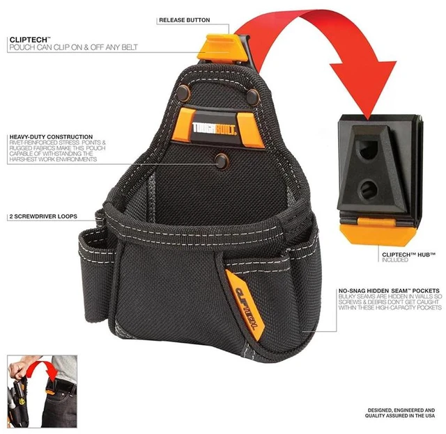 Main image of TB-CT-25 Tape Measure All Purpose Pouch- Pockets and Loops Multi-Tool Organizer Portable Storage Belt Pouch