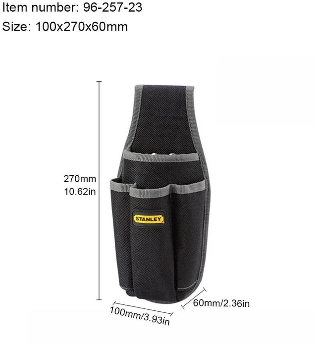 Main image of 96-257-23 4-Pocket Tool Bag Toolkit Bodypack Gun Drill Square Repair and Installation Storage Kit