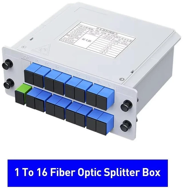 Main image of SC/APC to UPC Fiber Optic Splitter Box(1 to 2/4/8/16) Cassette Card Inserting PLC Splitter FTTH Fiber Coupler Splitter
