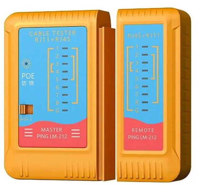 Main image of LAN Cable Tester, POE Burn-Proof Network Cable Tester, RJ45 RJ11 CAT5 UTP LAN Cable Tester, Network Tool, Network Repair