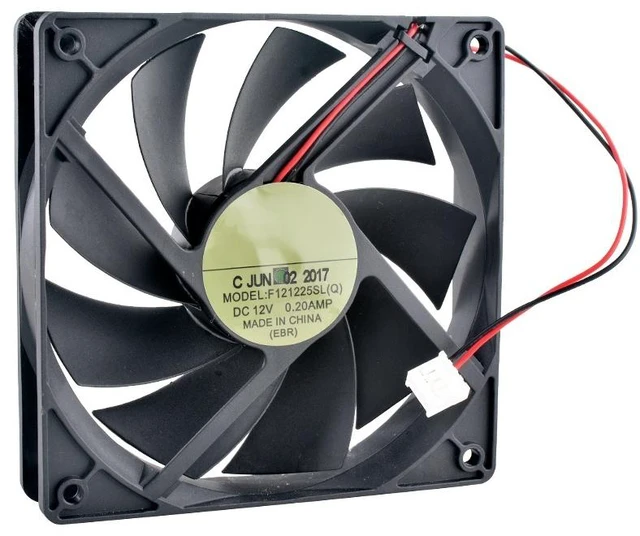 Main image of F121225SL 120mm 120x120x25mm DC12V 0.20A 2Lines 1200RPM Quiet Cooling Fan for Chassis Power Supply
