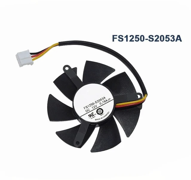 Main image of FS1250-S2053A 12V 0.19A 3-Wire Graphics Card Fan for GTX1050 GTX1050Ti