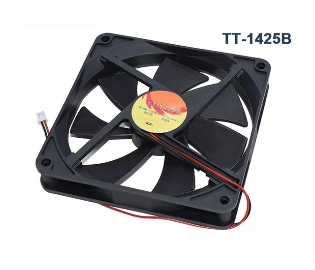 Main image of TT-1425B D14H-12 L-SSS DC 12V 0.7A 140x140x25mm Double Ball Mute Cooling Fan