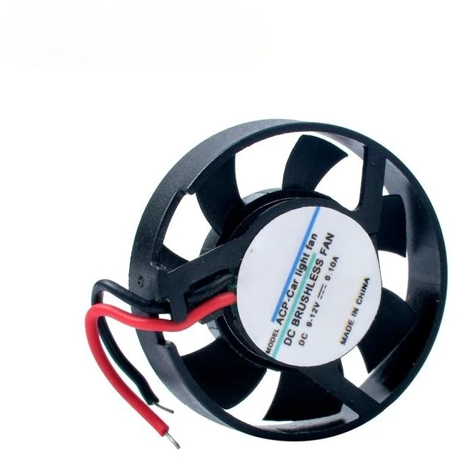 Main image of 9V 12V 30mm 30x30x7mm Ultra-Thin Circular Mini Cooling Fan for LED Car Lights