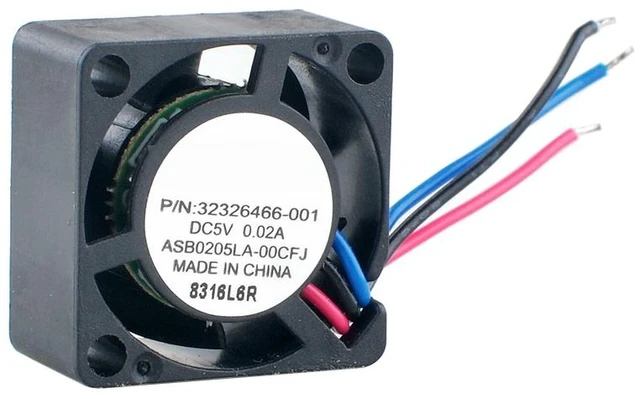 Main image of 32326466-001 ASB0205LA-00CFJ 20mm 20x20x10mm DC5V 0.02A 6000RPM 3Lines Quiet Small Cooling Fan Cooler for Micro Devices