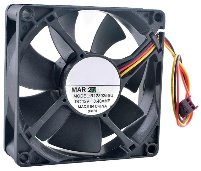 Main image of R128025SU 80mm 80x80x25mm High-Speed Cooling Fan DC12V 0.40A 3Pin Hydraulic Bearing for Chassis CPU Computer Hardware